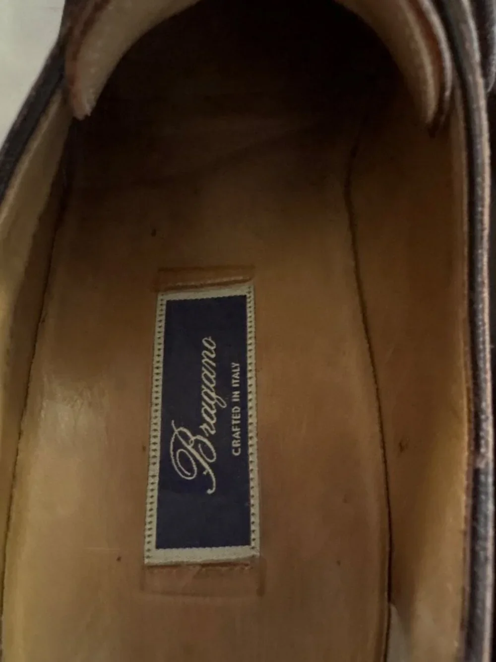 Bragano Mens Leather Brown Dress Shoes Made In Italy Size 11 M